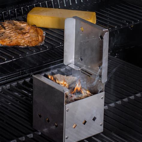 stainless steel smoker box|smoker box for bbq grilling.